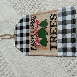 Thick Metal Christmas Ornament  3.5 x 5.5 inches (Farm Fresh Christmas Trees)